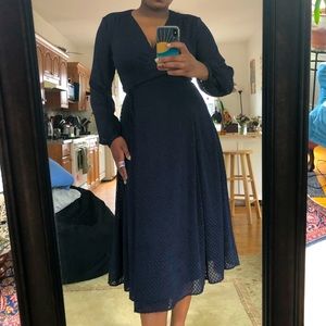 Navy wrap dress